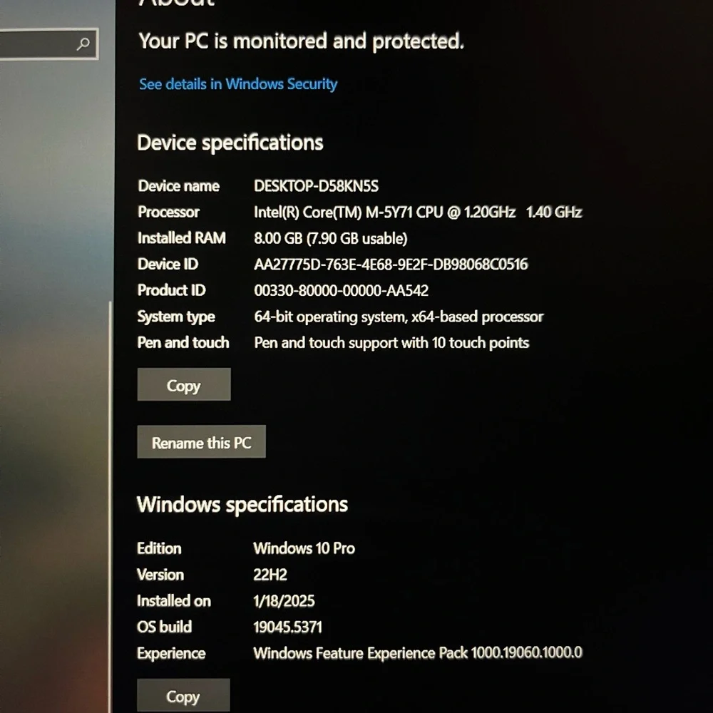 Toshiba Black Laptop with Backlit Keyboard